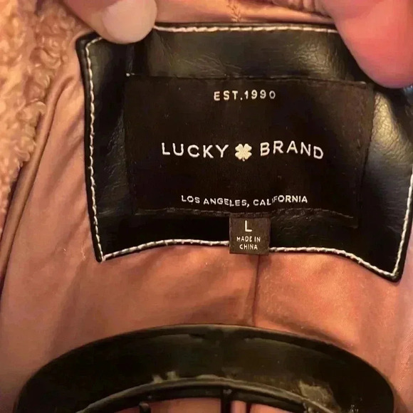 Lucky Brand Teddy Jacket-Sz L - Picture 4 of 9